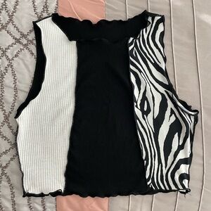 Animal print crop top